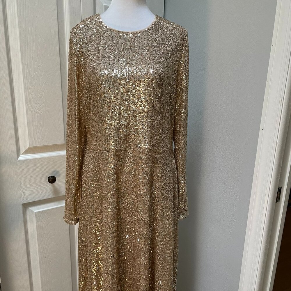 Ann Taylor Sequined Midi Dress